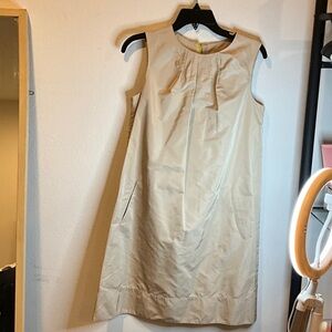 Chic Sleeveless Tan Dress